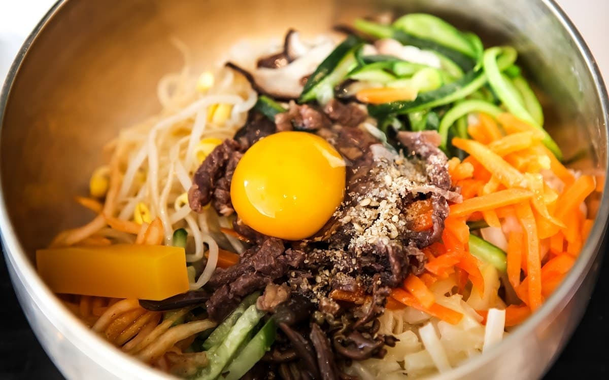 Delicious and colorful Jeonju bibimbap